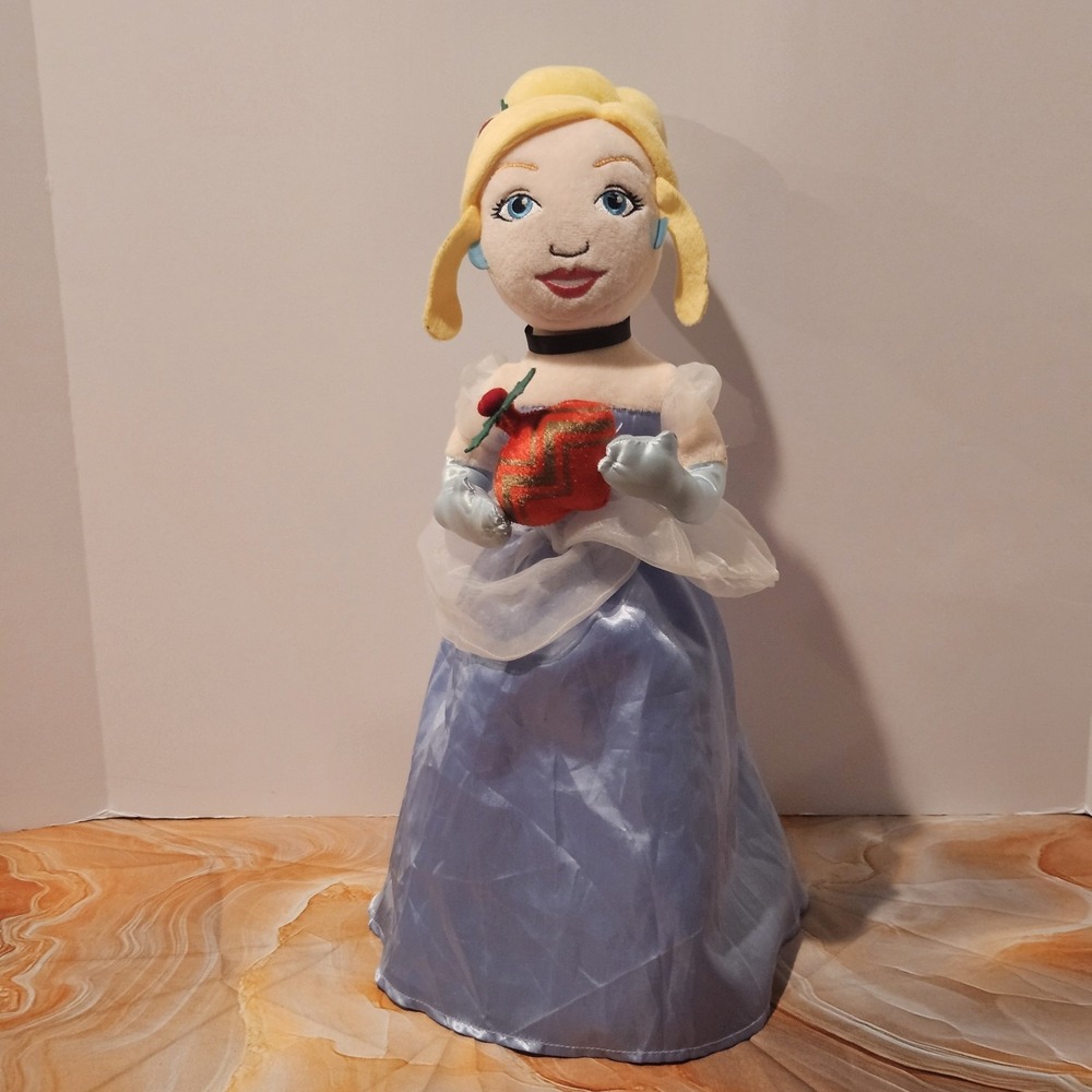 Disney Cinderella Plush With Gift Christmas Door Porch Greeter Holiday Decor